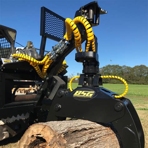 skid steer rotating grapple attachment